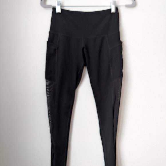 POPFLEX Blogilates Adventure Zip Black Leggins Pilates Yoga Size 4 S Small - Picture 1 of 7